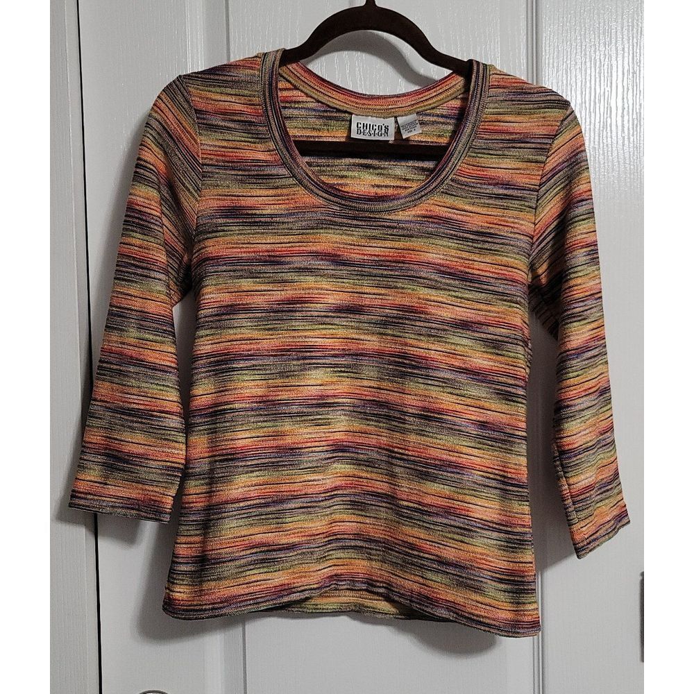 Chicos Design‎ Striped Top Shirt size 0 or Small (4)